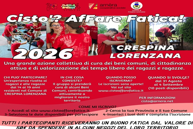 avviso iscrizioni Ci sto?Affare fatica 